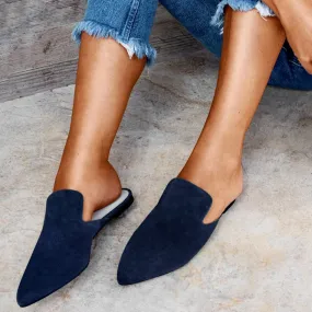 Pipa Navy Blue Mules