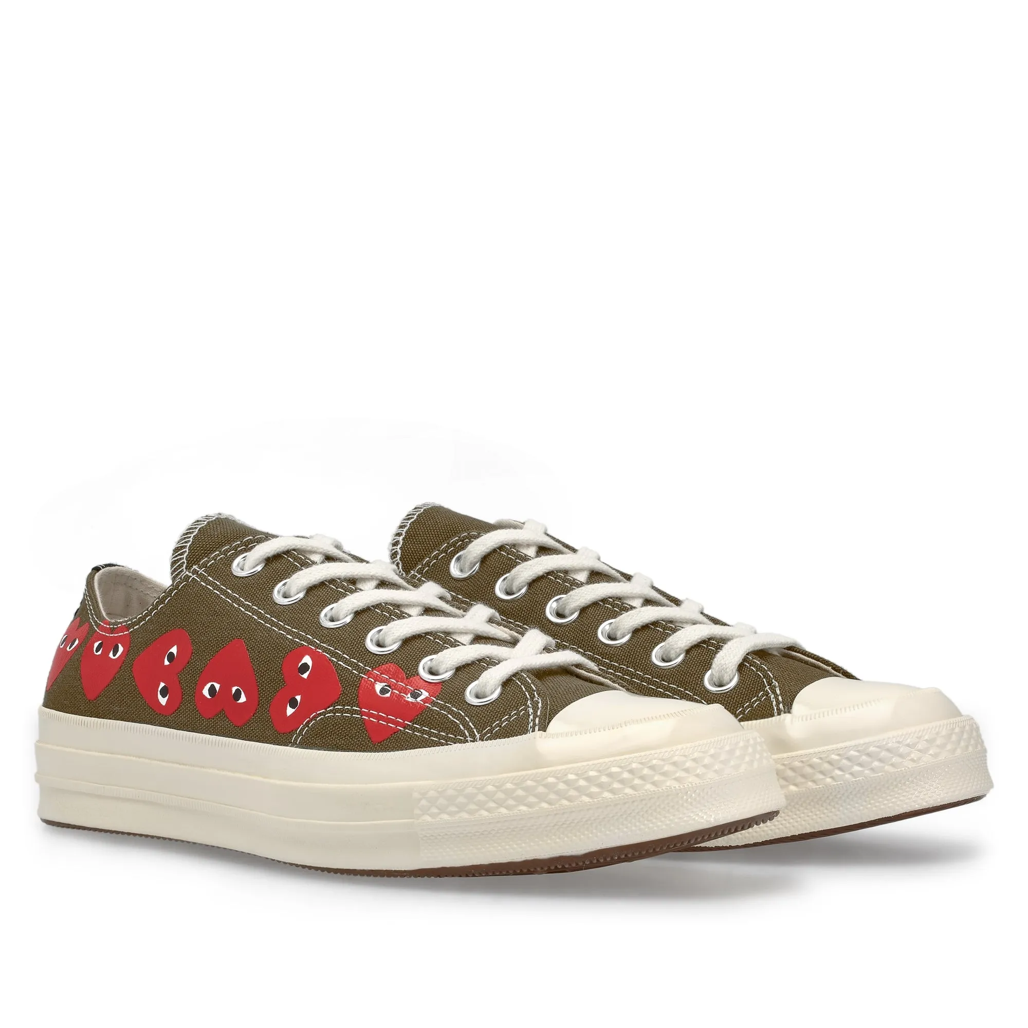 Play Converse Multi Red Heart Chuck Taylor All Star ’70 Low Sneakers  Khaki