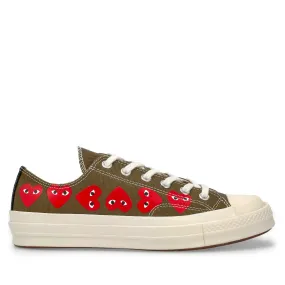 Play Converse Multi Red Heart Chuck Taylor All Star ’70 Low Sneakers  Khaki