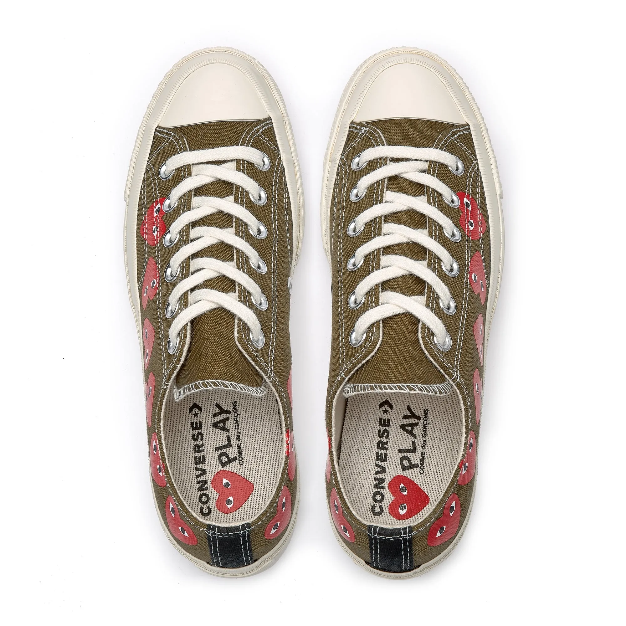 Play Converse Multi Red Heart Chuck Taylor All Star ’70 Low Sneakers  Khaki