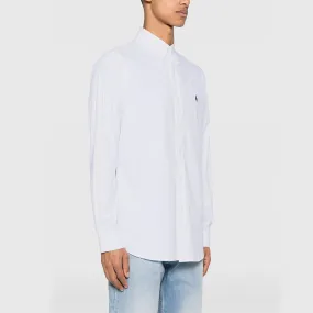 Polo Pony-embroidered poplin shirt