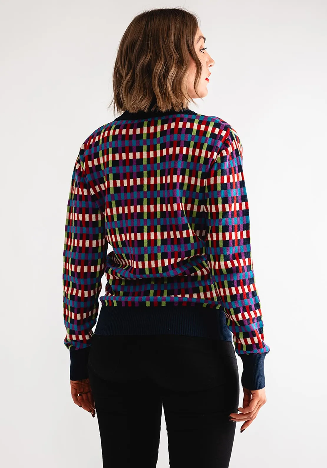 Pretty Vacant Shawl Neck Cardigan, Multi-Coloured