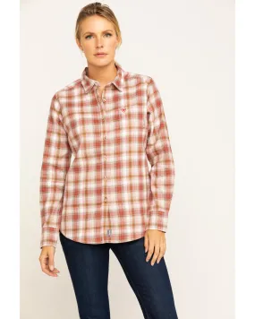 Product Name:  Ariat Women's Boot Barn Exclusive FR Victoria Plaid Print Long Sleeve Work Shirt