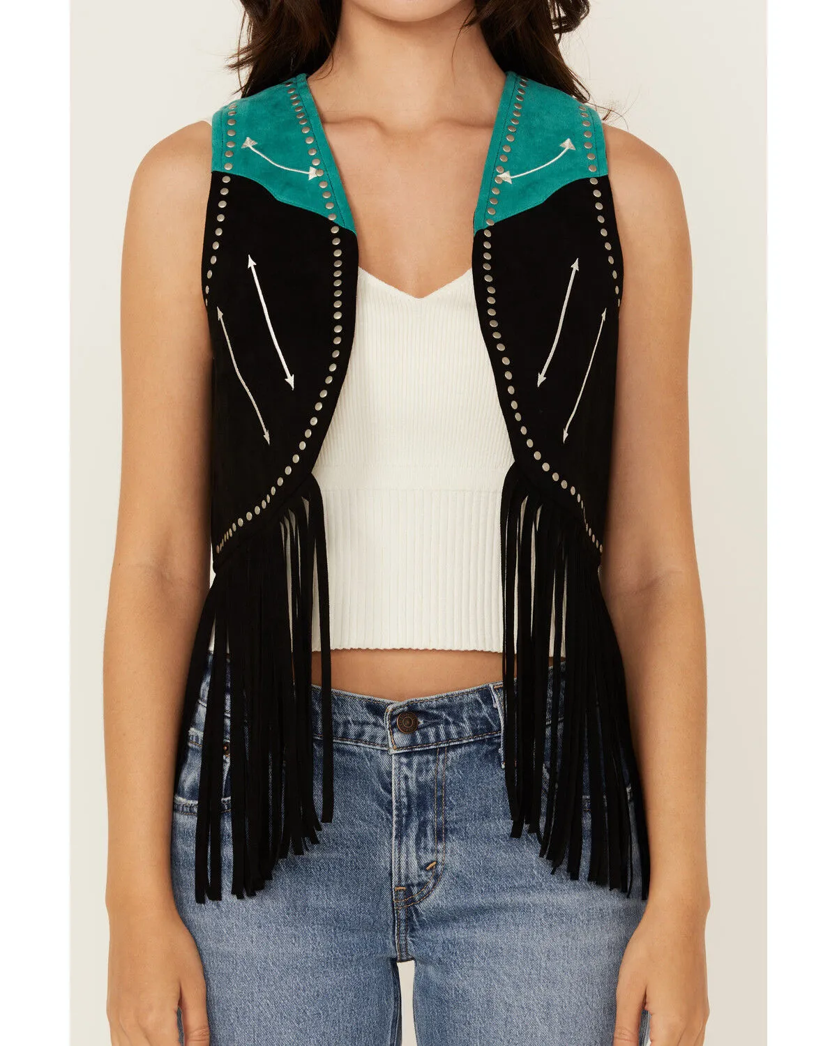 Product Name:  Rock & Roll Denim Women's Fringe Vest