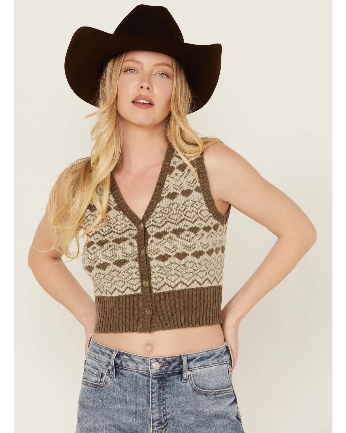 Product Name:  Sadie & Sage Women's Lovers Jacquard Vest