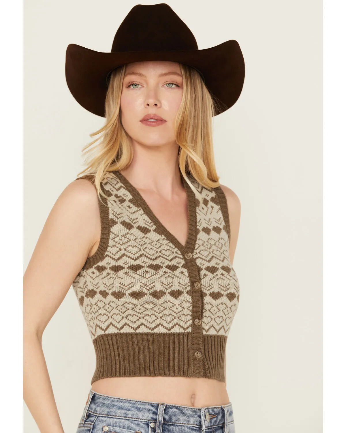 Product Name:  Sadie & Sage Women's Lovers Jacquard Vest