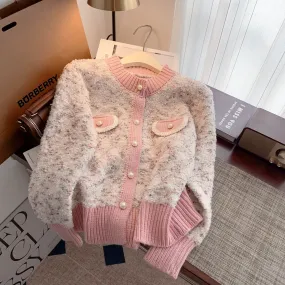 Recommended by Nancy Cici for her own use ~ Xiaoxiangfeng contrasting color sweater jacket thickened gentle knitted cardigan for