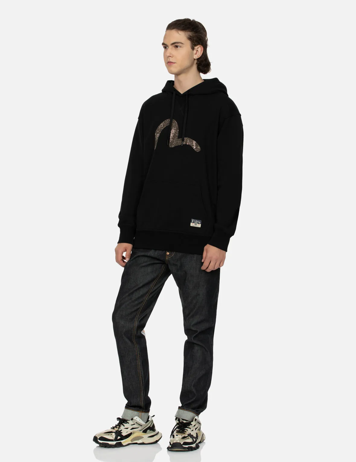 Rhinestone Seagull Relax Fit Hoodie