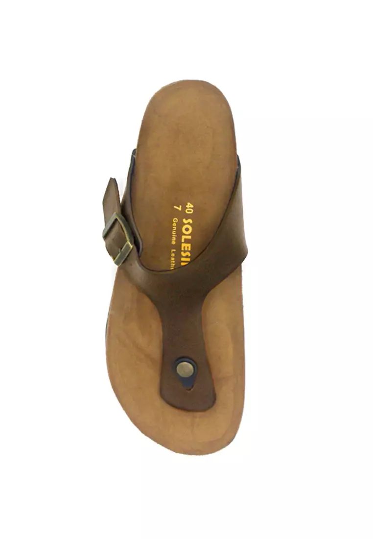 Rome - Camel Leather Sandals & Flip Flops