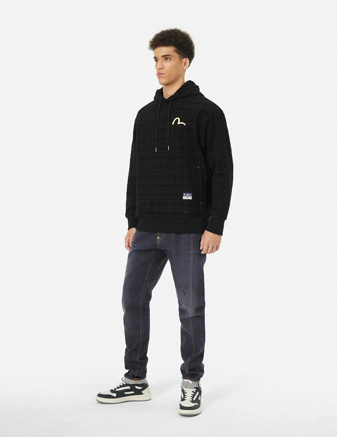 Seagull Embrodiery and Kamon Jacquard Relax Fit Hoodie