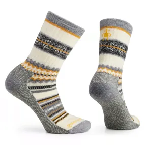 SMARTWOOL SNOWED IN SWEATER CREW SOCKS NATURAL - WOMENS