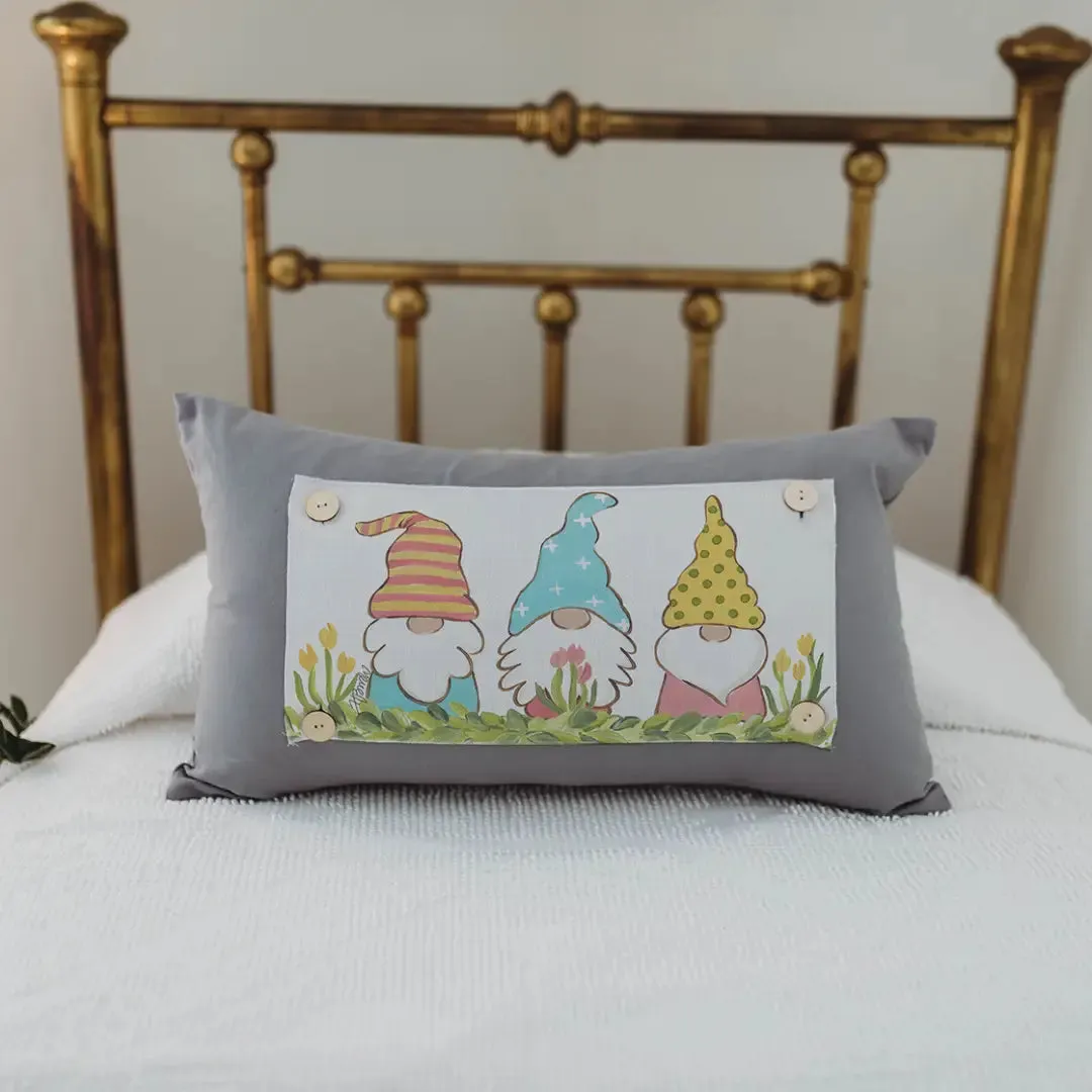 Spring Gnomes Pillow Swap - Lucky Bird