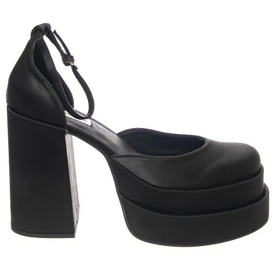 Steve Madden W' Charlize-Black Satin Sandals