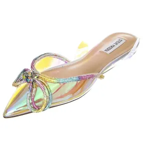 Steve Madden Womens Justi Sil Iridescent Sandals