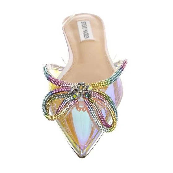 Steve Madden Womens Justi Sil Iridescent Sandals