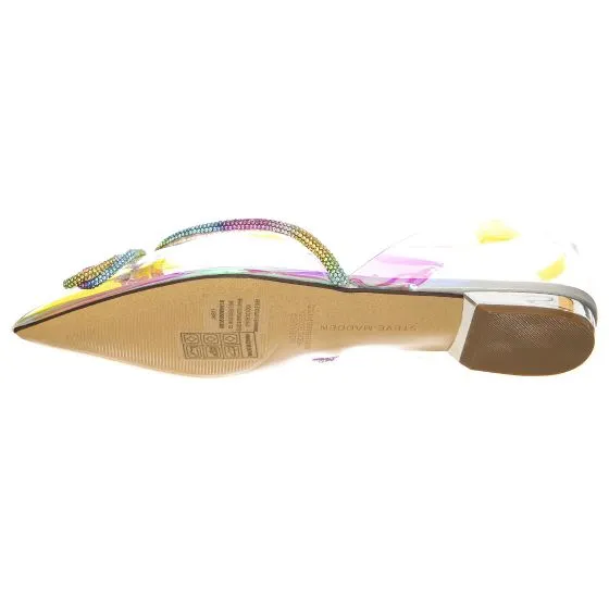 Steve Madden Womens Justi Sil Iridescent Sandals