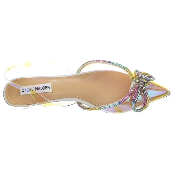 Steve Madden Womens Justi Sil Iridescent Sandals