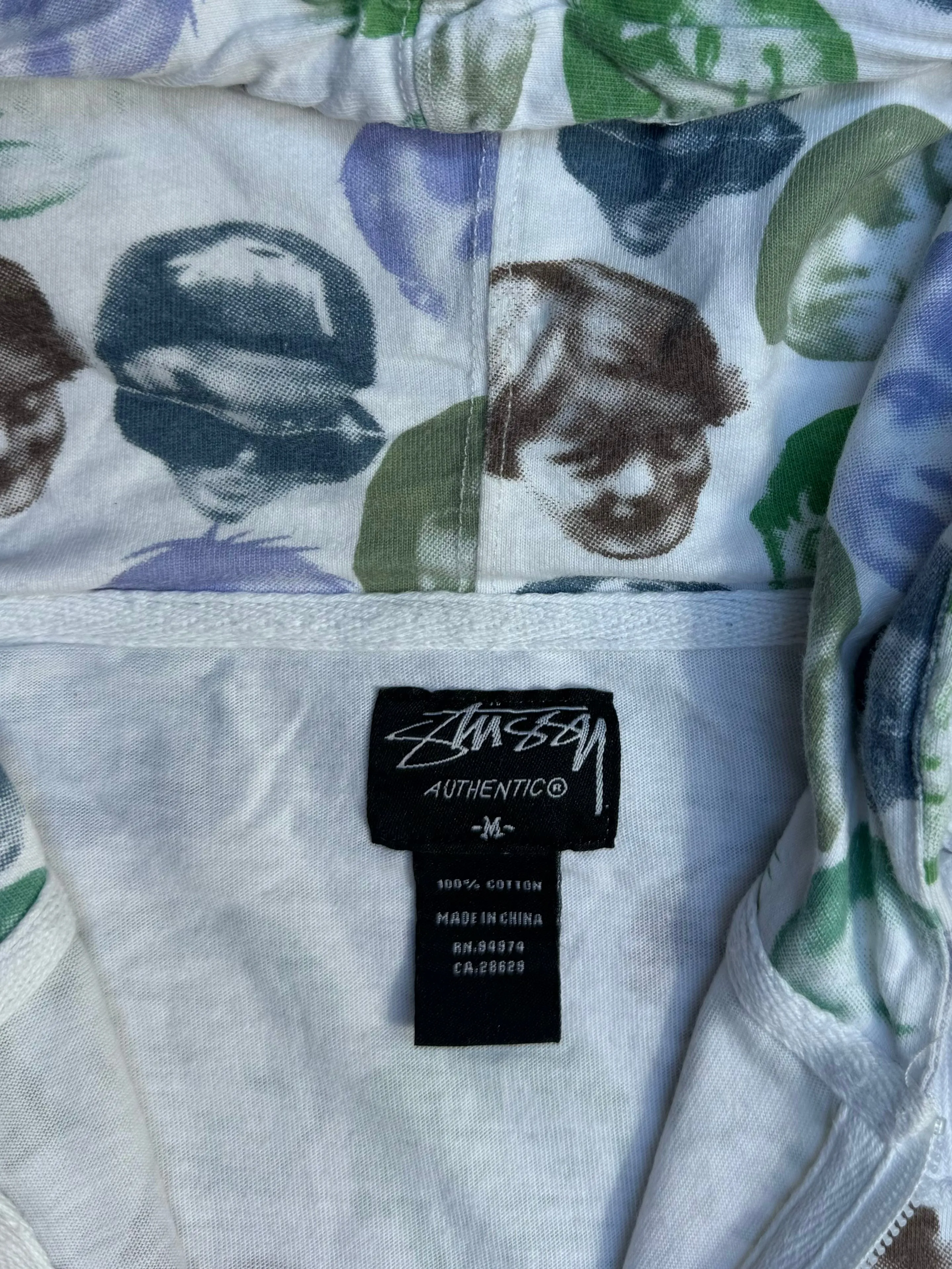 Stussy Authentic Kids Head Print Zip Up Hoodie