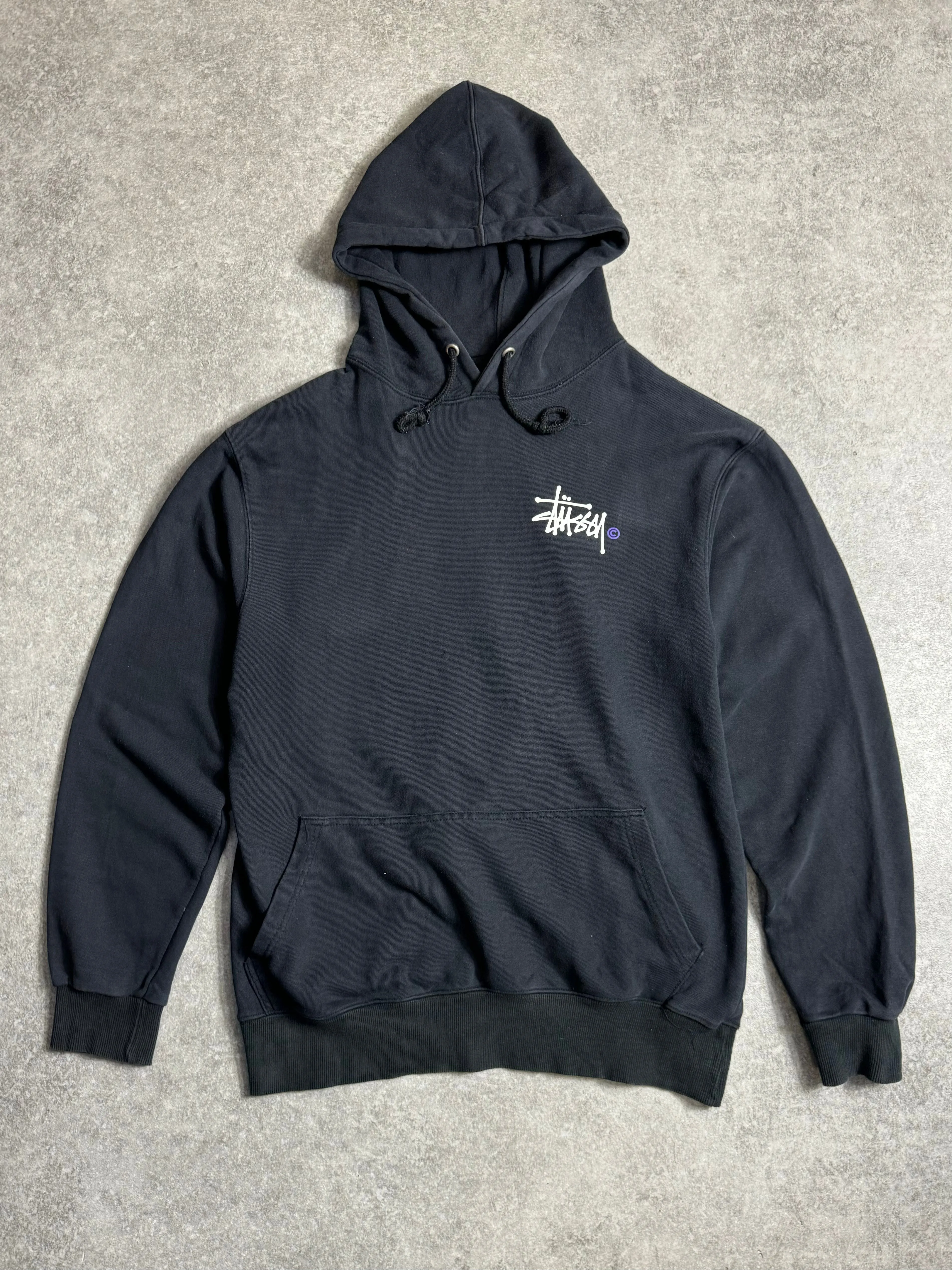 Stussy Black Logo Printed Graphic Hoodie