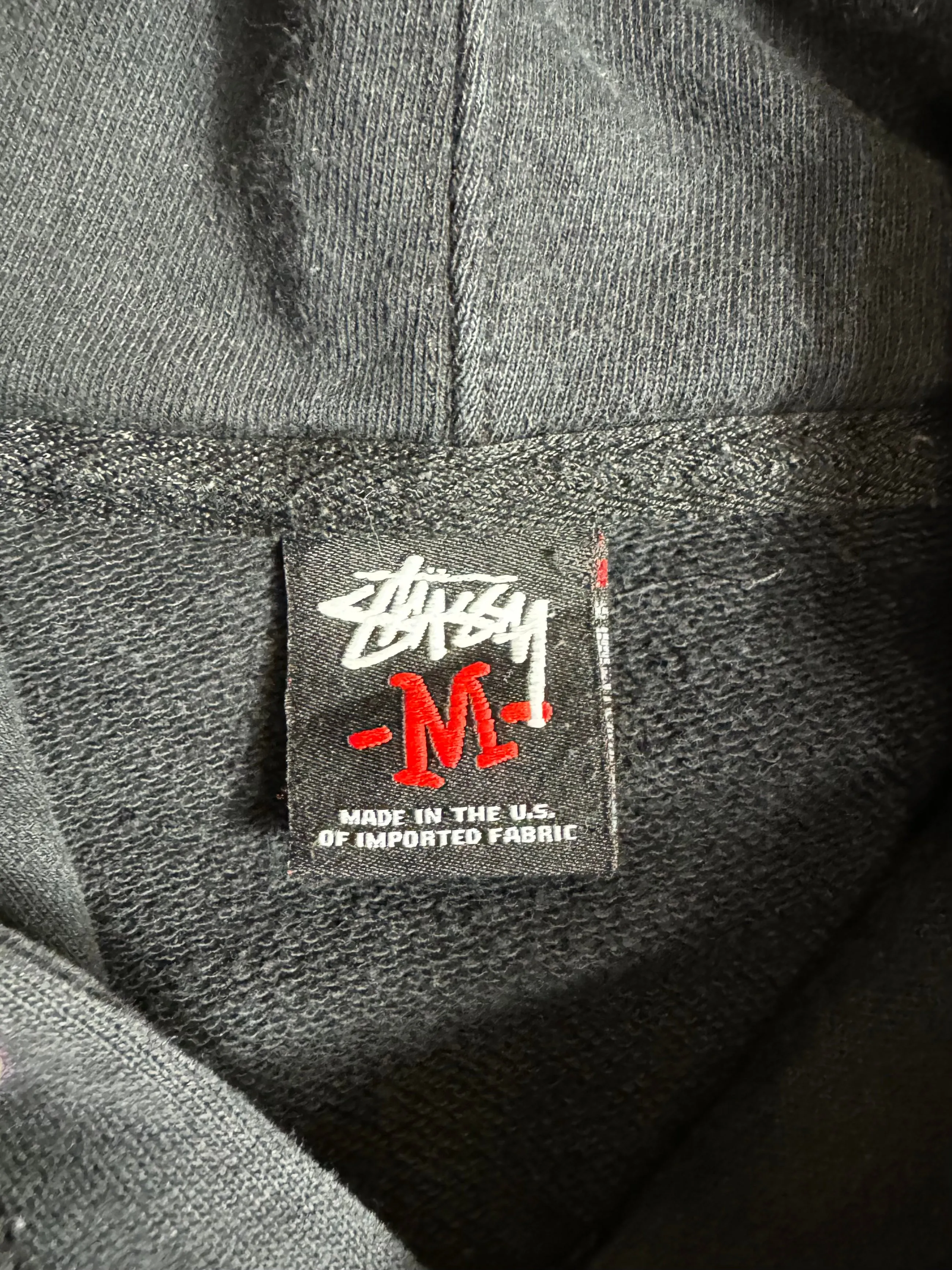 Stussy Black Logo Printed Graphic Hoodie