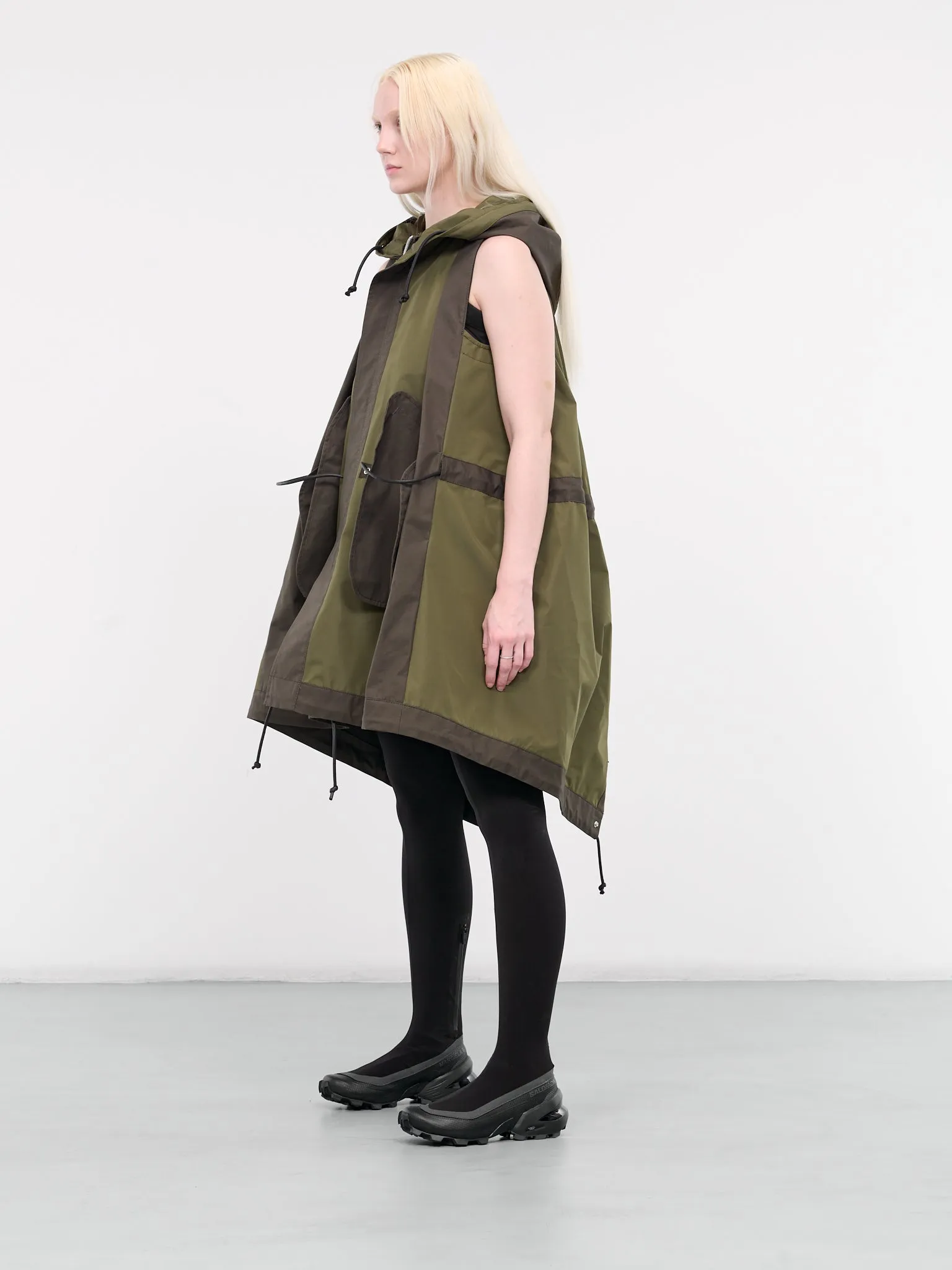 Taffeta Hooded Vest (24-07215-826-OLIVE)