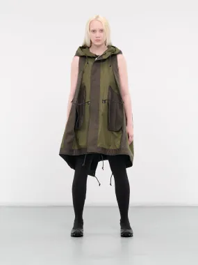 Taffeta Hooded Vest (24-07215-826-OLIVE)