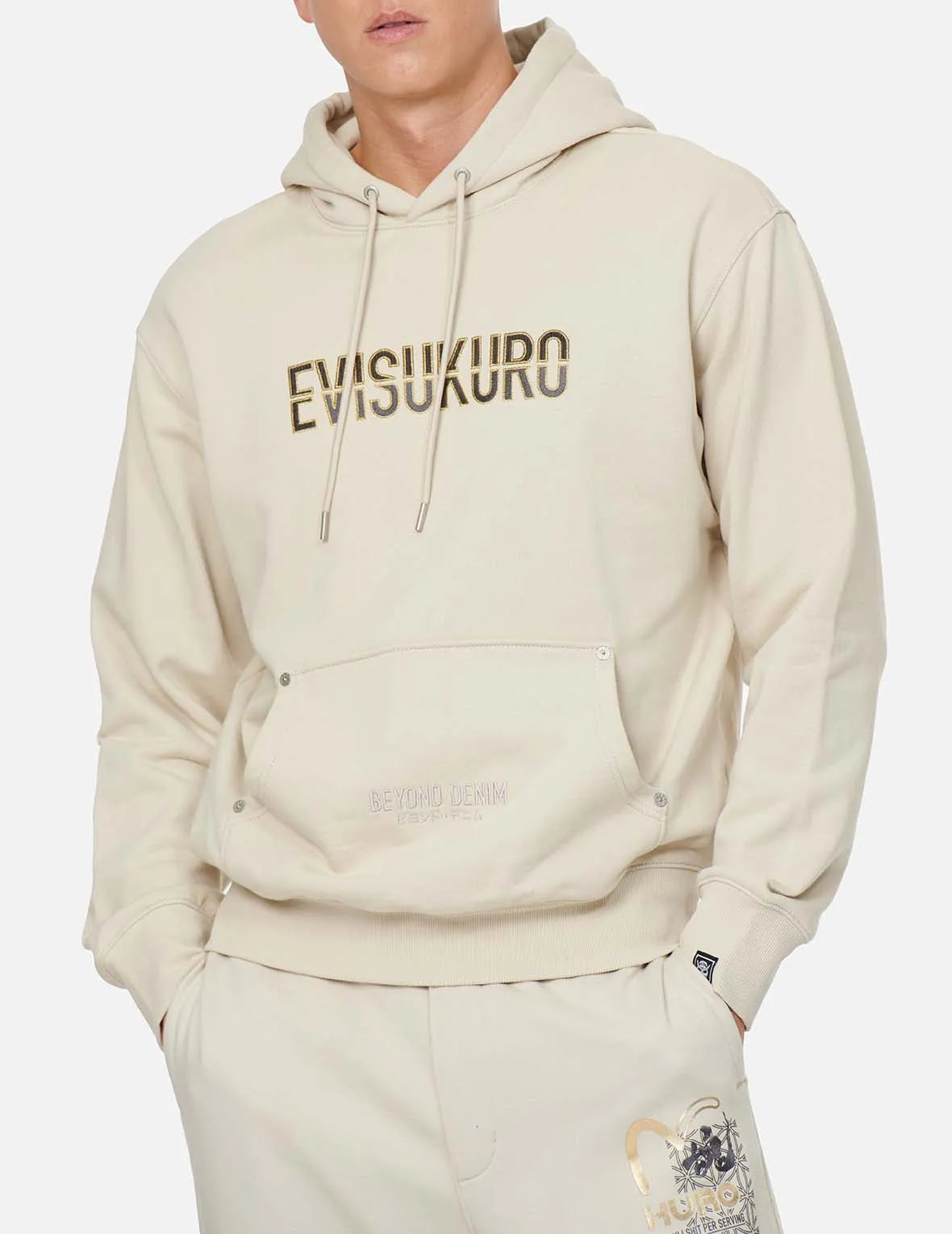 Two-tone Logo Embroidered Hoodie