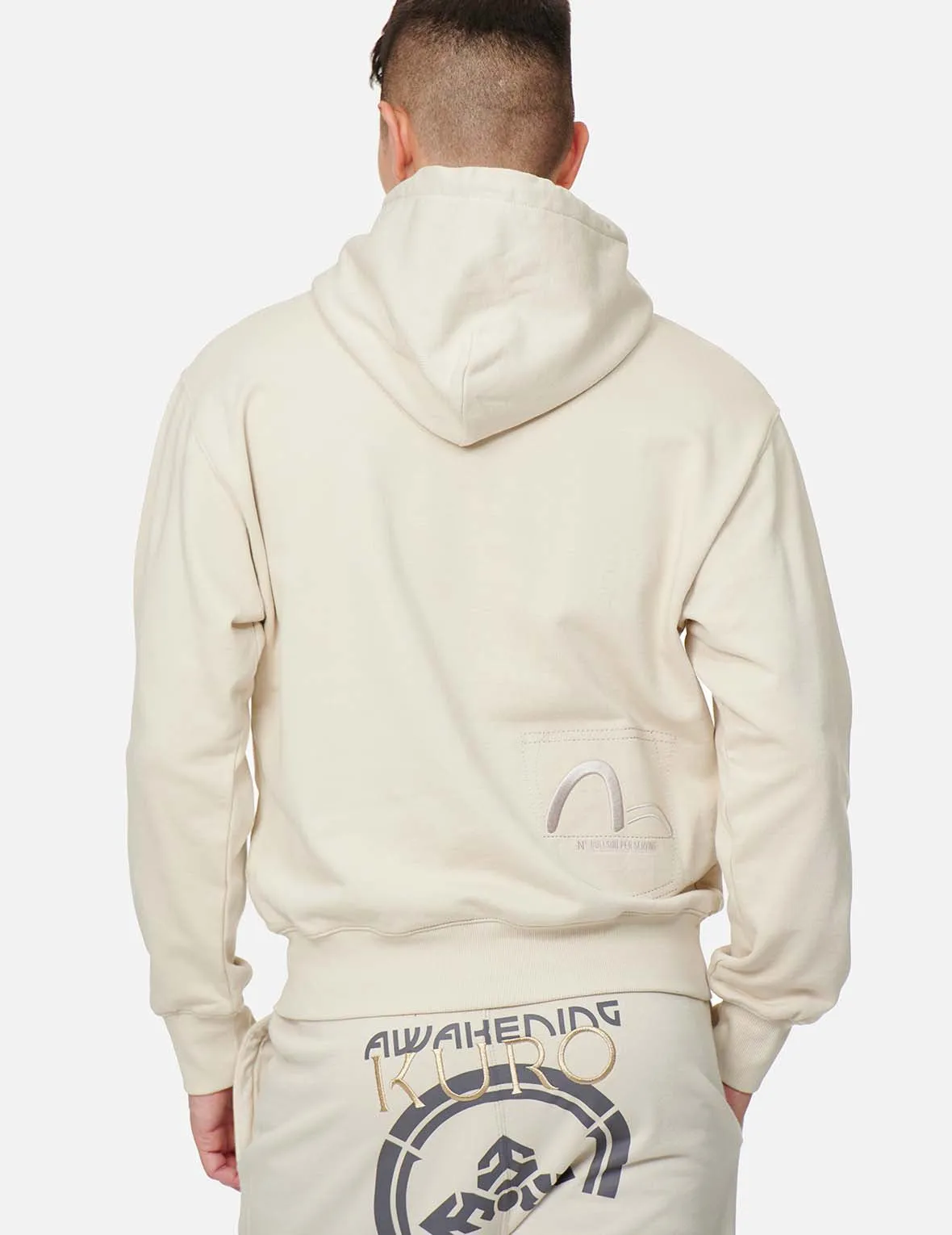 Two-tone Logo Embroidered Hoodie