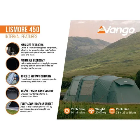 Vango Lismore 450 Tent Package - Mineral Green