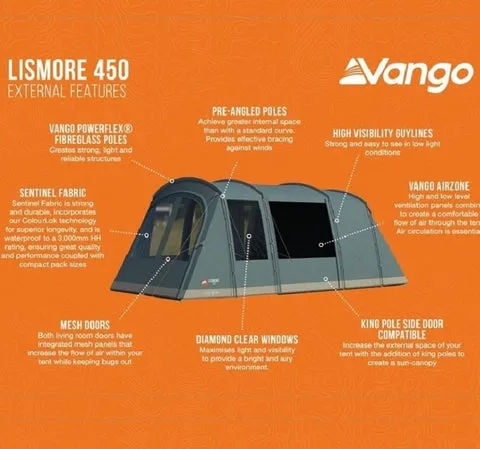 Vango Lismore 450 Tent Package - Mineral Green