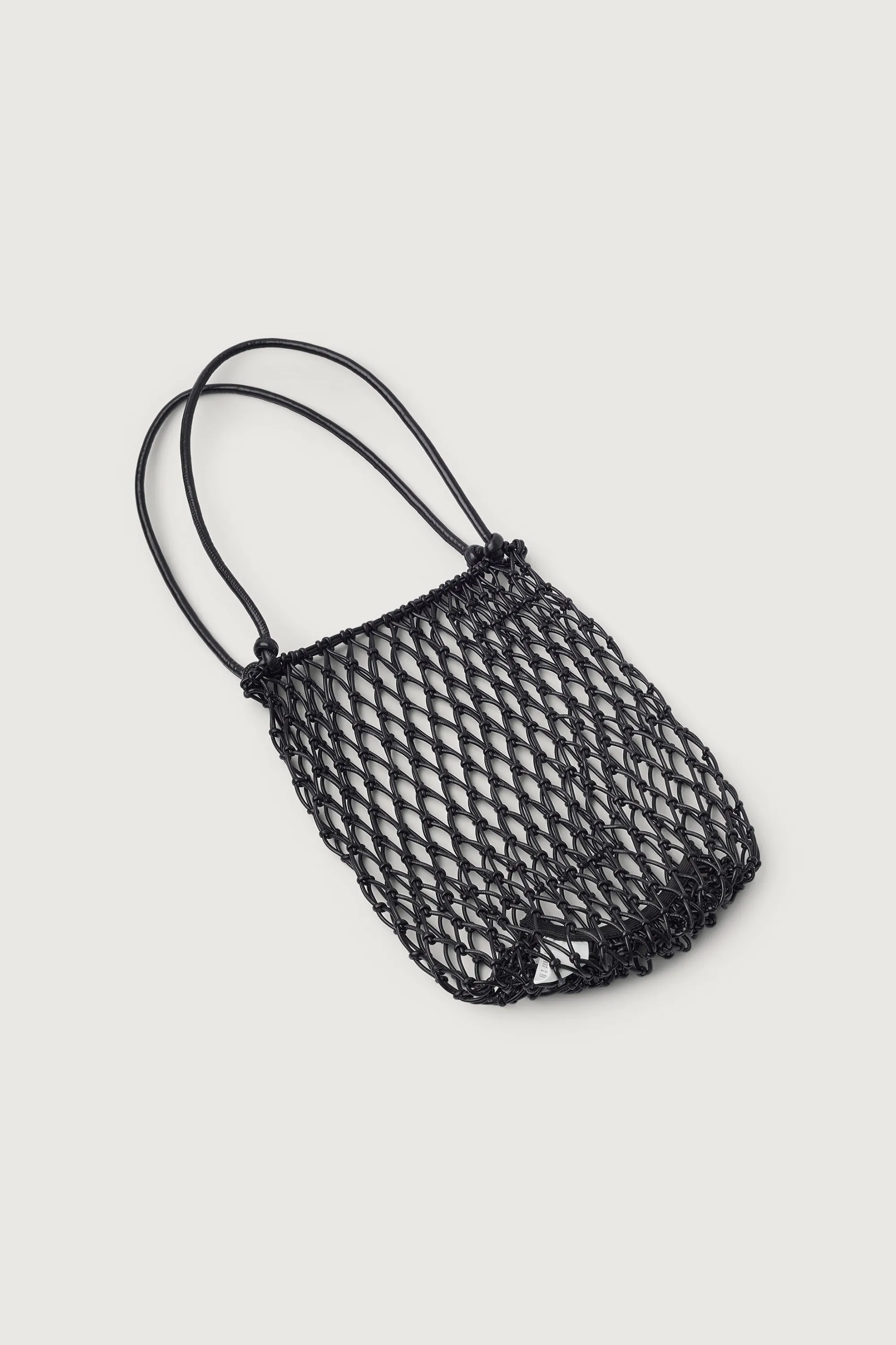 VEGAN LEATHER NET SHOULDER BAG