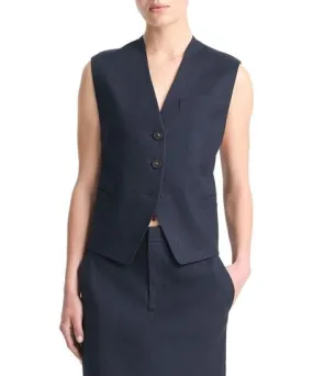 Vince Linen-Blend Vest