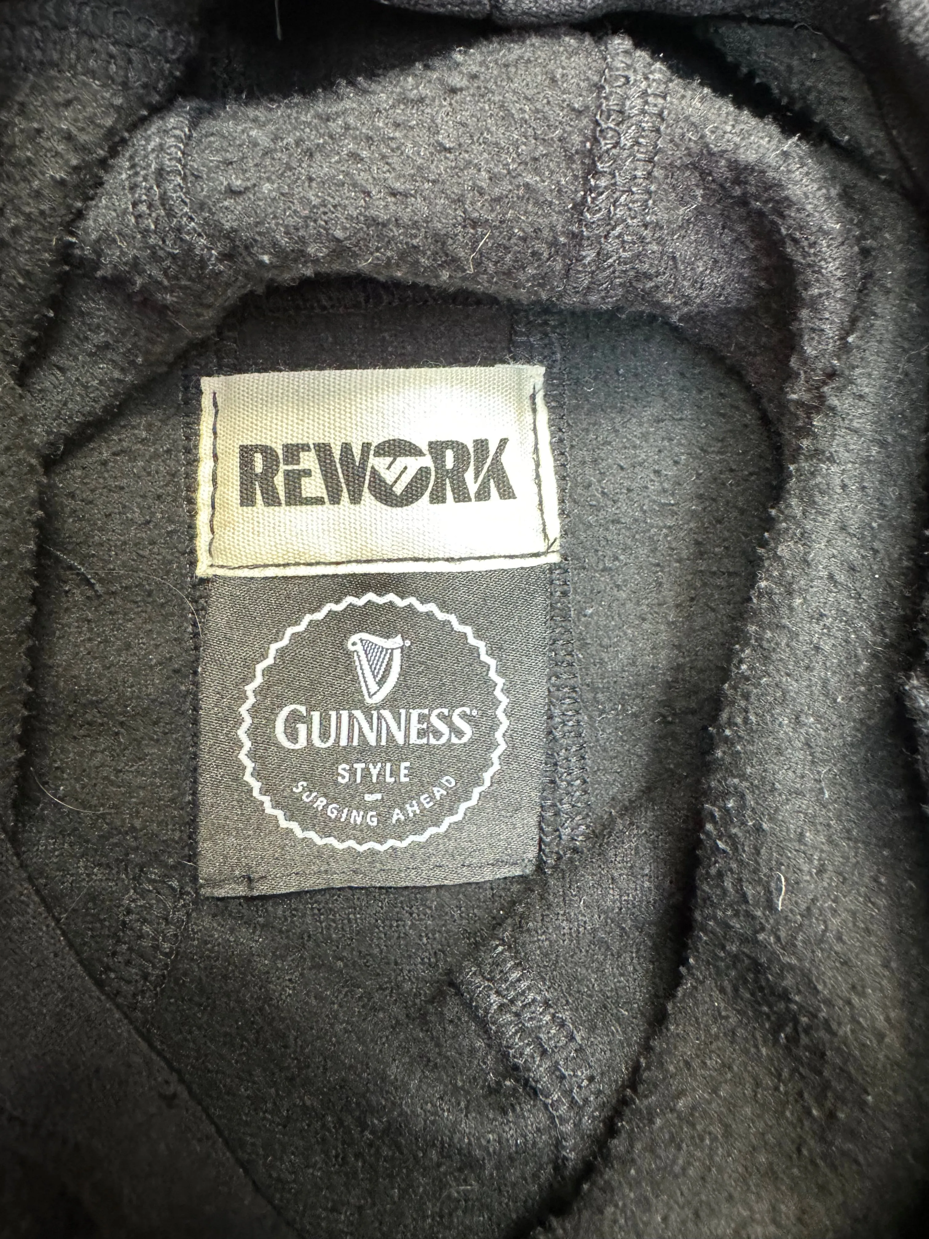 VT Rework: Guinness Logo Embroidered Fleece Hoodie