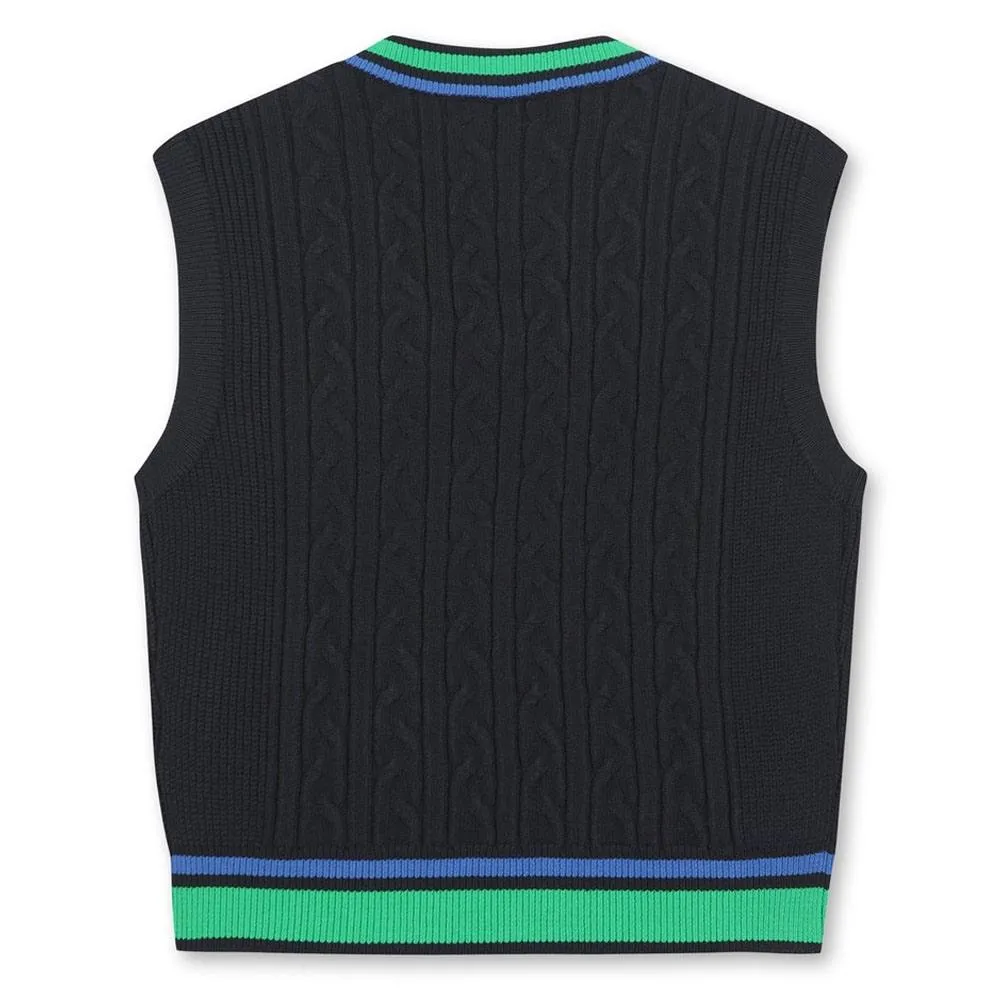 WAAC Cable V Neck Knit Golf Vest 2023 Women