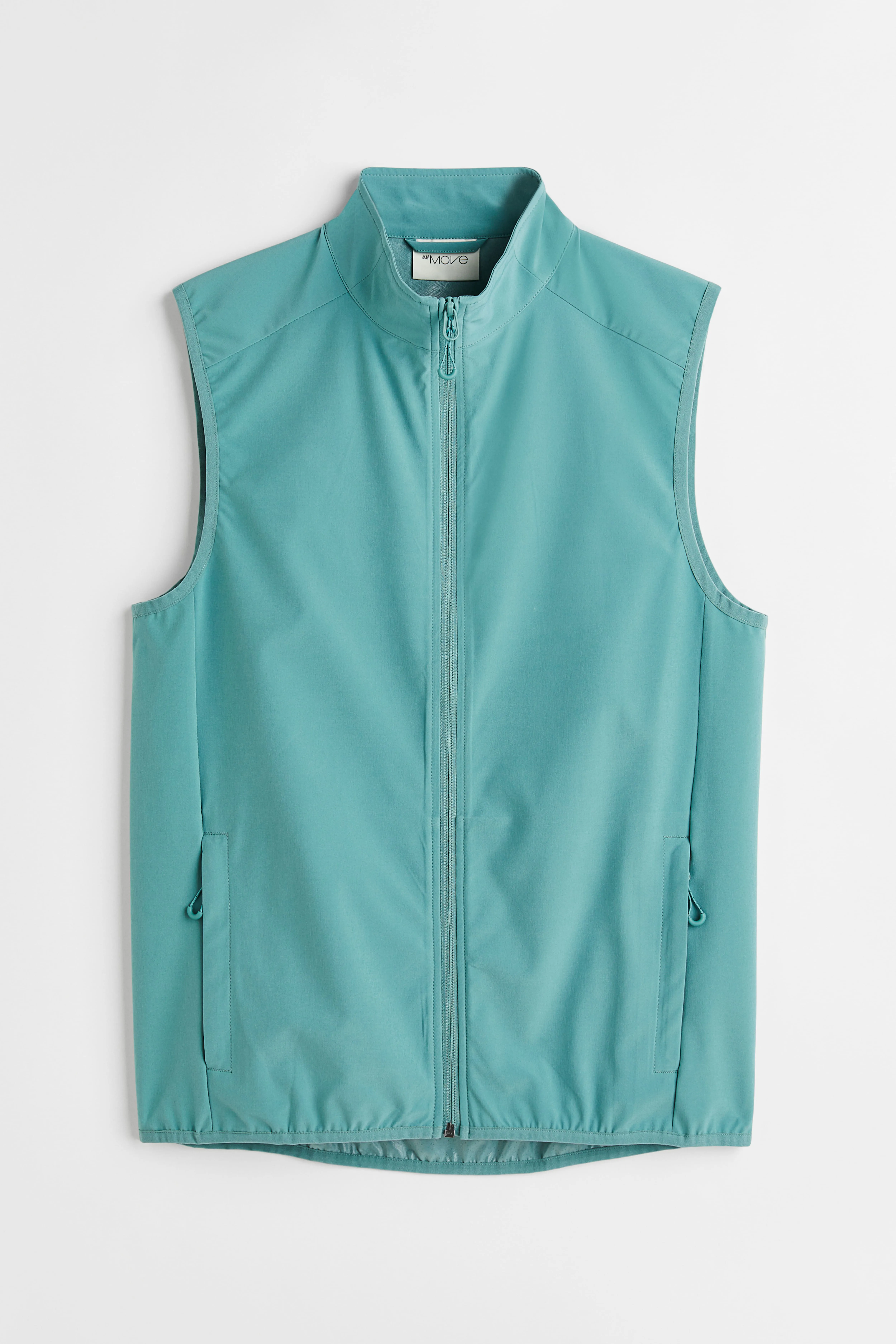 Water-repellent running vest - Sleeveless - Regular length - Turquoise - Men | H&M GB