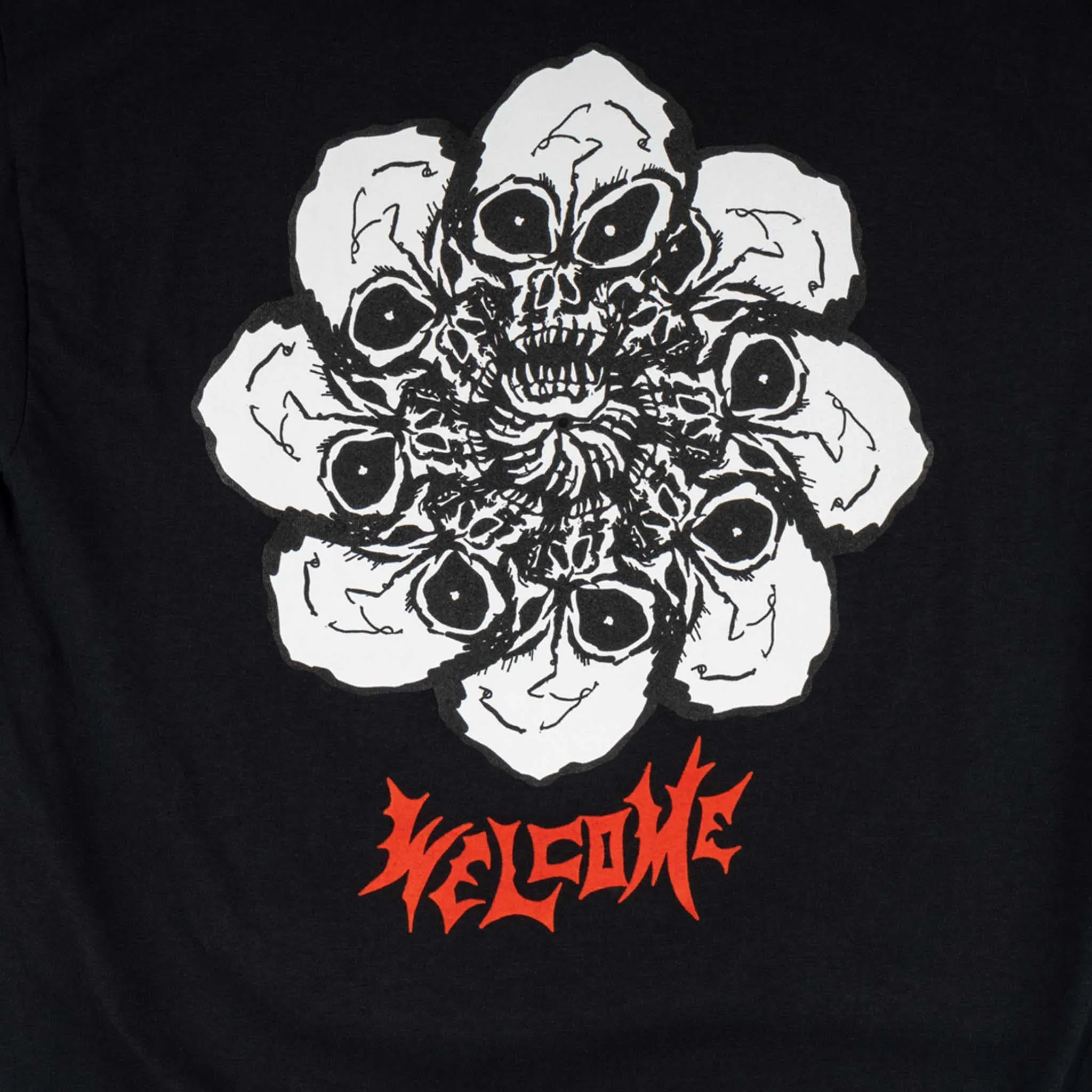 Welcome Skateboards - Skull Flower T-Shirt - Black