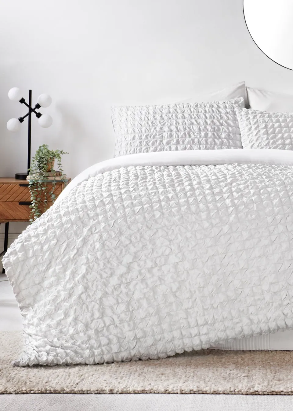 White Seersucker Duvet Cover