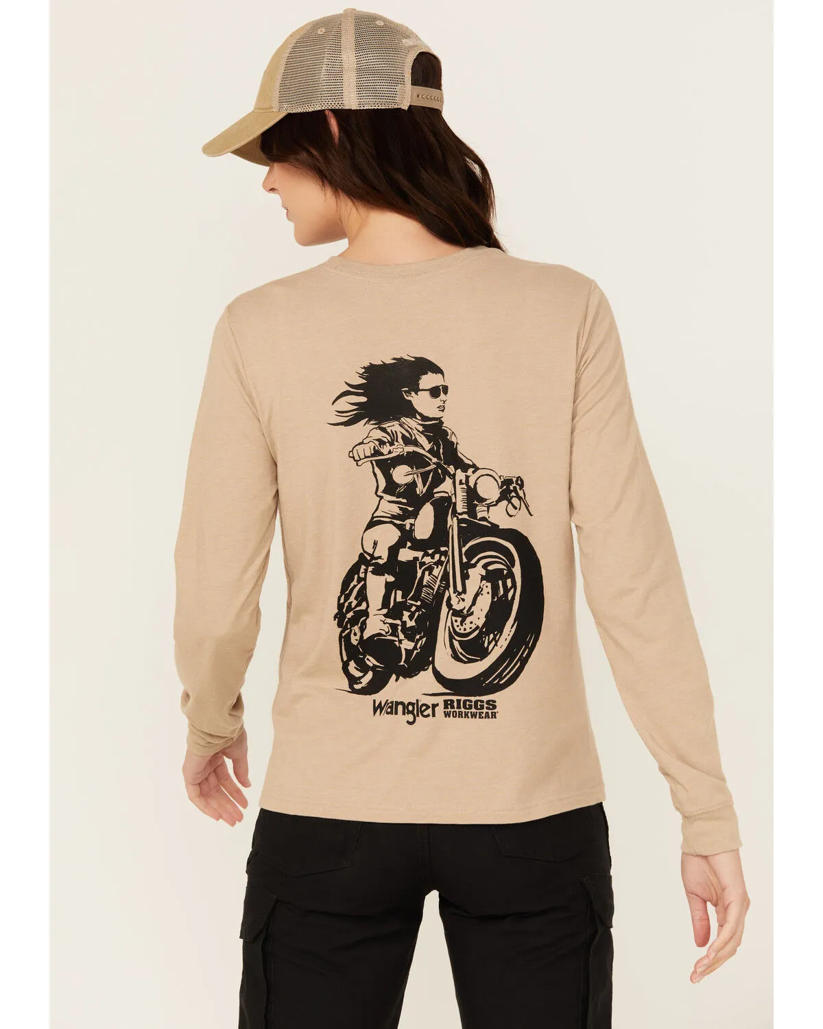 Wrangler RIGGS Women's Boot Barn Exclusive Moto Girl Long Sleeve Graphic Work Tee