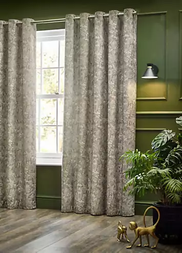 Wylder Nature Bengal Lined Eyelet Chenille Curtains | Kaleidoscope