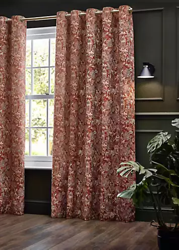 Wylder Nature Bengal Lined Eyelet Chenille Curtains | Kaleidoscope