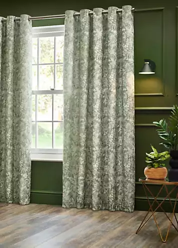 Wylder Nature Bengal Lined Eyelet Chenille Curtains | Kaleidoscope