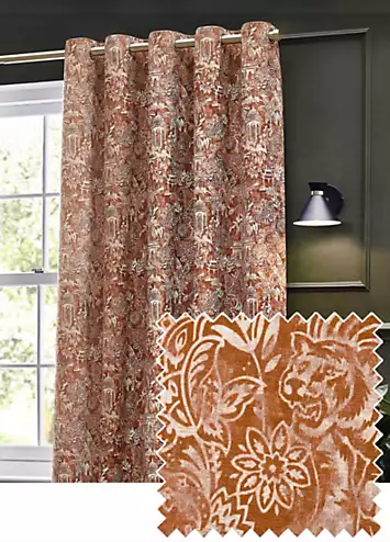 Wylder Nature Bengal Lined Eyelet Chenille Curtains | Kaleidoscope