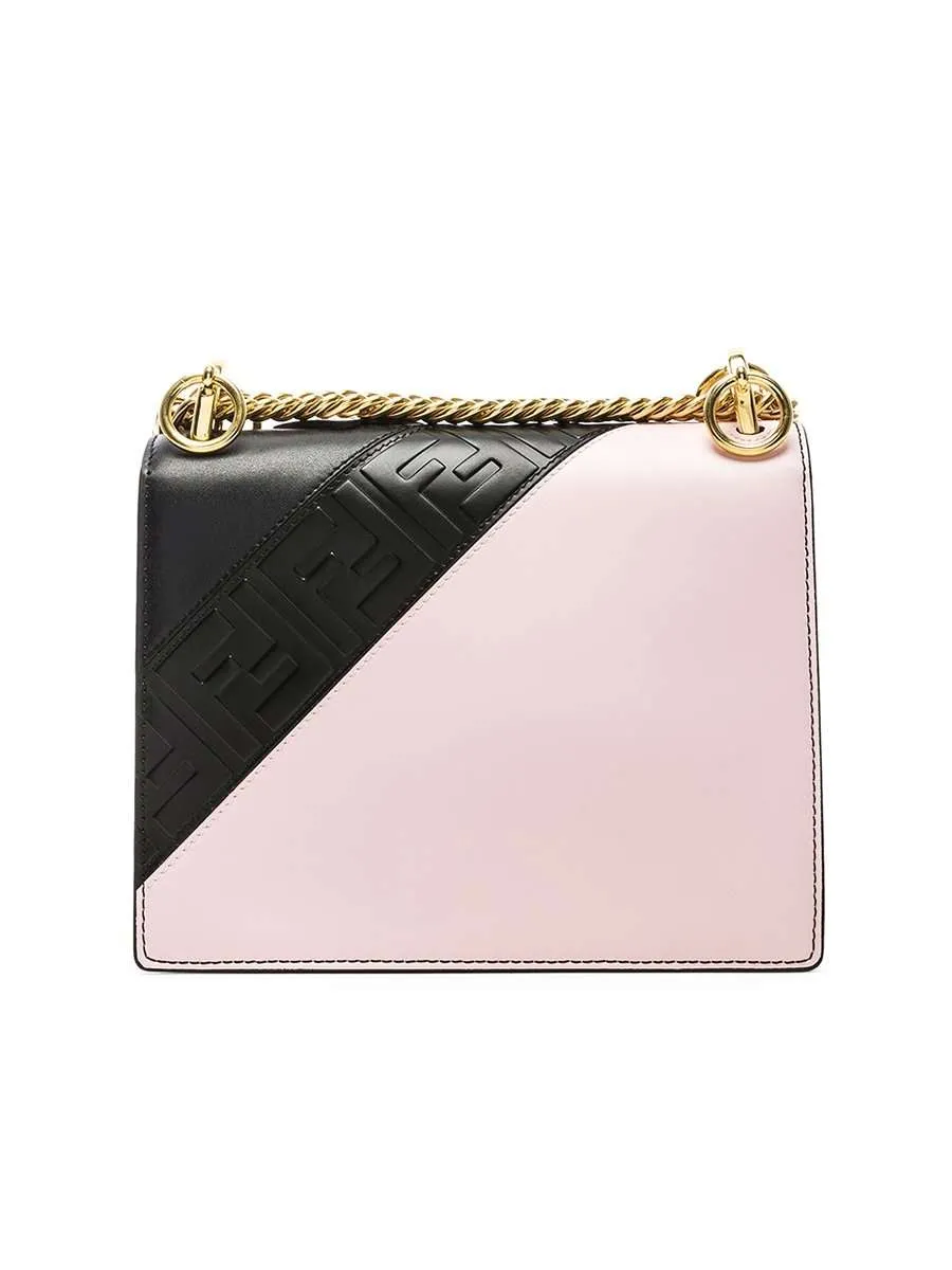 X Fila Small Kan I Black & Multicolour Leather Shoulder Bag